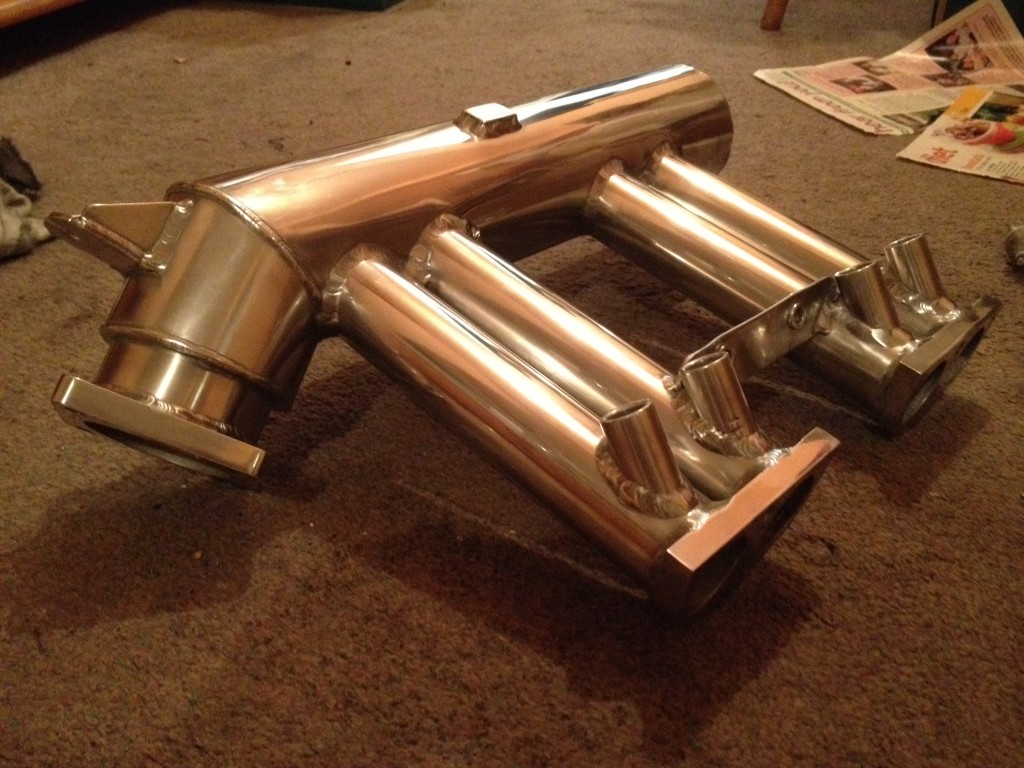 polished triumph spitfire inlet manifold